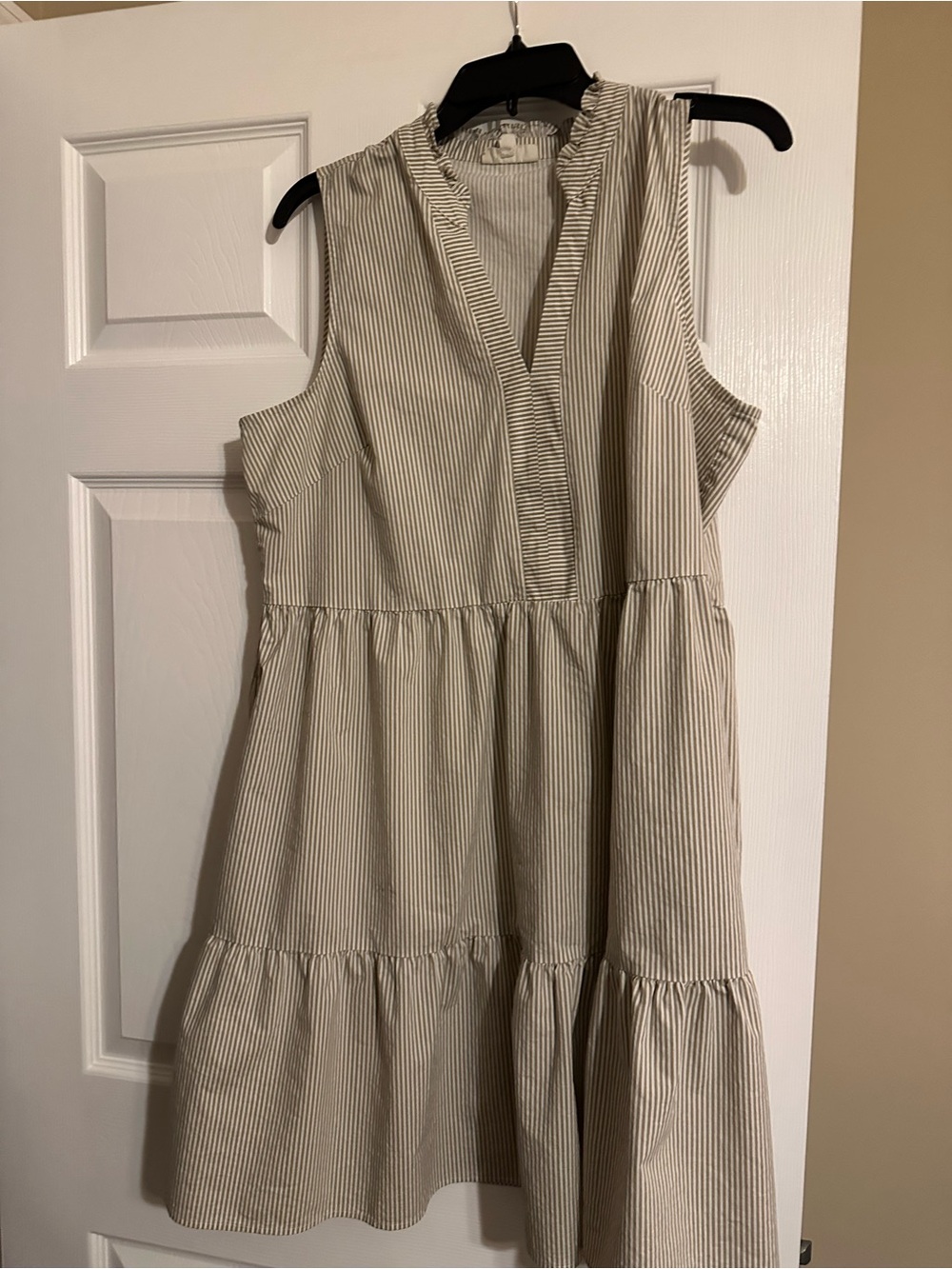 Seven7 Striped Sleeveless Tiered Dress